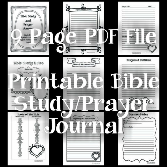 Bible Study Printable Prayer Journal Bible Blank Devotional Bible journal Pages S.O.A.P.  Method PDF Instant Download #dbaj1