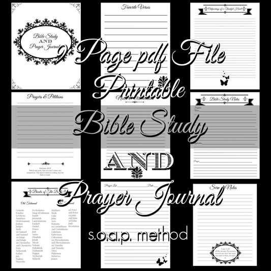 Prayer Journal Printable For Devotional Bible Study Pages PDF Download